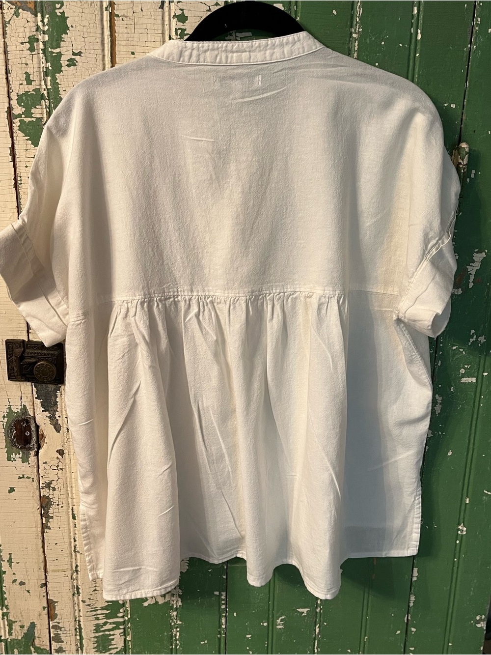 Madewell Cute Top White Short Sleeve Cotton Size Medium